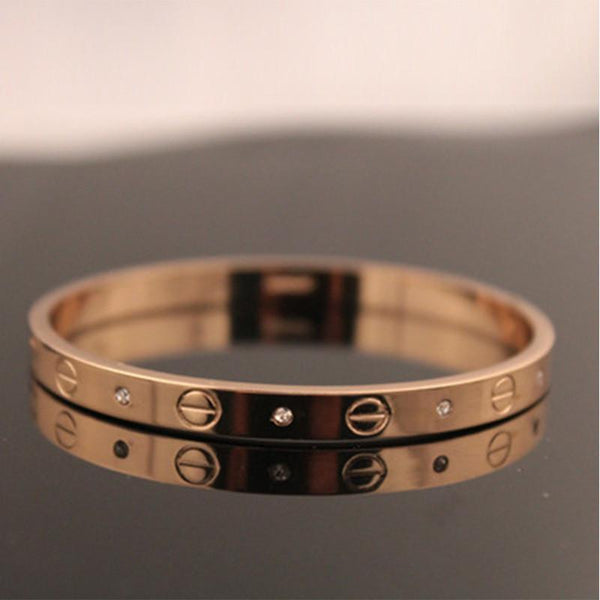 2017 Trendy Rose Gold Silver Bracelet for Women