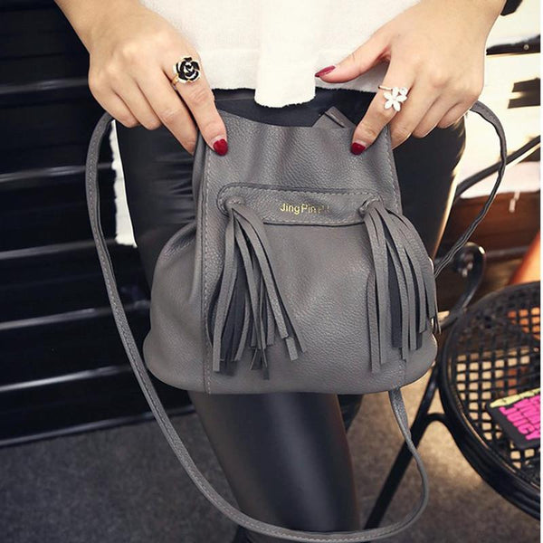 2016 New Ladies fringed bucket shoulder bag - Rushy