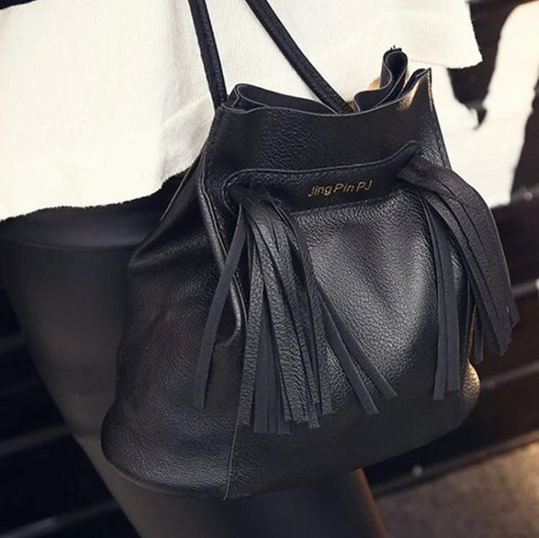 2016 New Ladies fringed bucket shoulder bag - Rushy