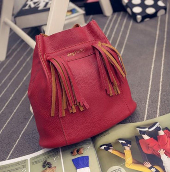 2016 New Ladies fringed bucket shoulder bag - Rushy