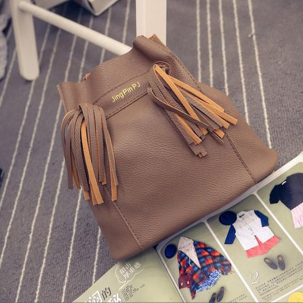 2016 New Ladies fringed bucket shoulder bag - Rushy