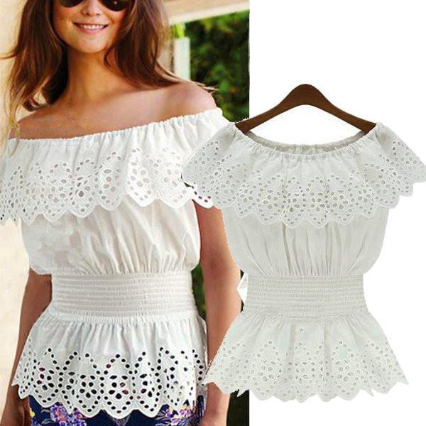 Summer Women  Neck Casual Blouse