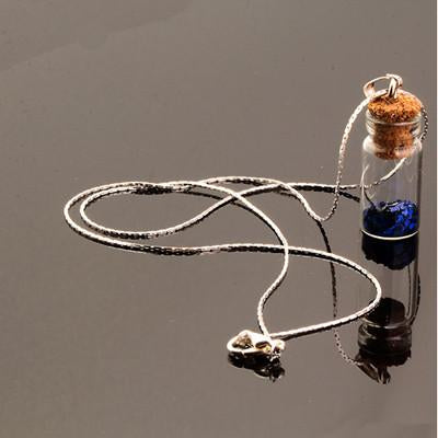 Cute Glass Wishing Bottle Pendant - Rushy