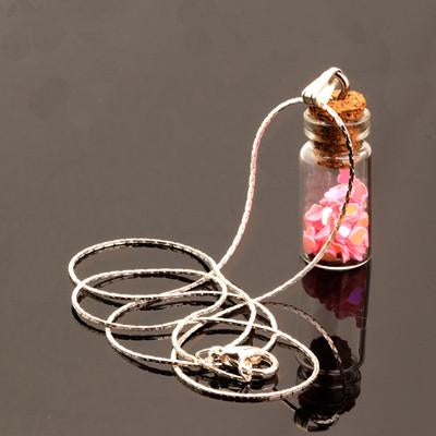 Cute Glass Wishing Bottle Pendant - Rushy