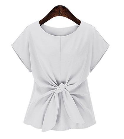 Bow Short Sleeve Women Top
