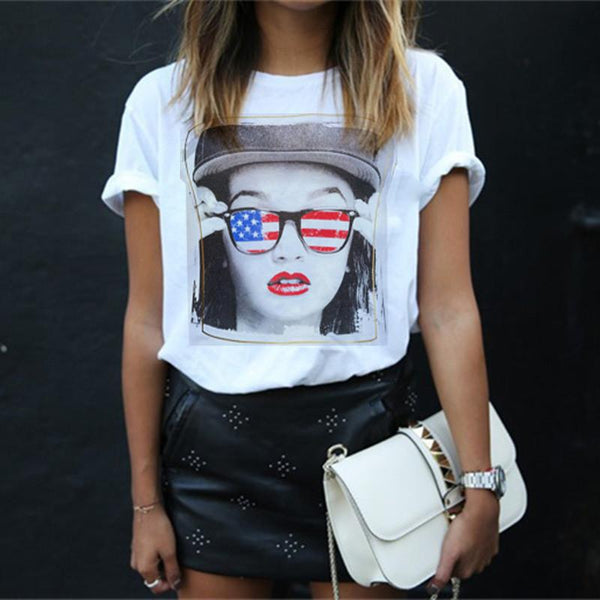 Summer Cute Short Sleeve Mujer Blouse