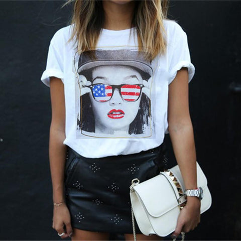 Summer Cute Short Sleeve Mujer Blouse