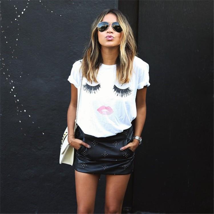 Summer Cute Short Sleeve Mujer Blouse