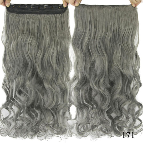 10 Colors 60cm Wavy 5 Clips In Hair Extension