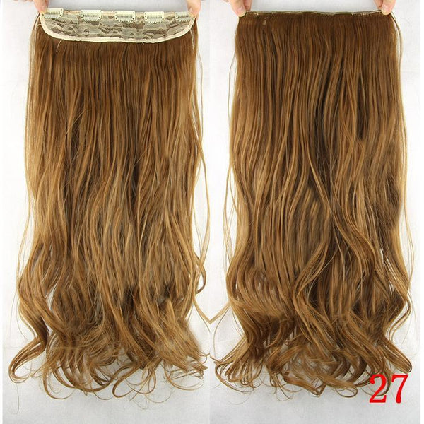 10 Colors 60cm Wavy 5 Clips In Hair Extension