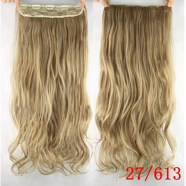 10 Colors 60cm Wavy 5 Clips In Hair Extension
