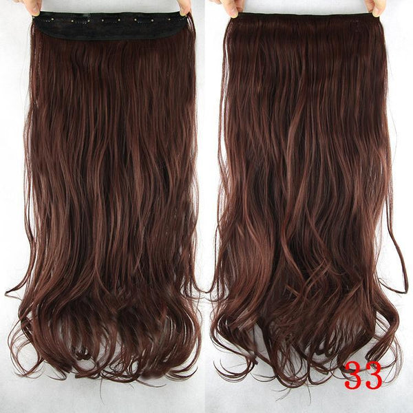 10 Colors 60cm Wavy 5 Clips In Hair Extension