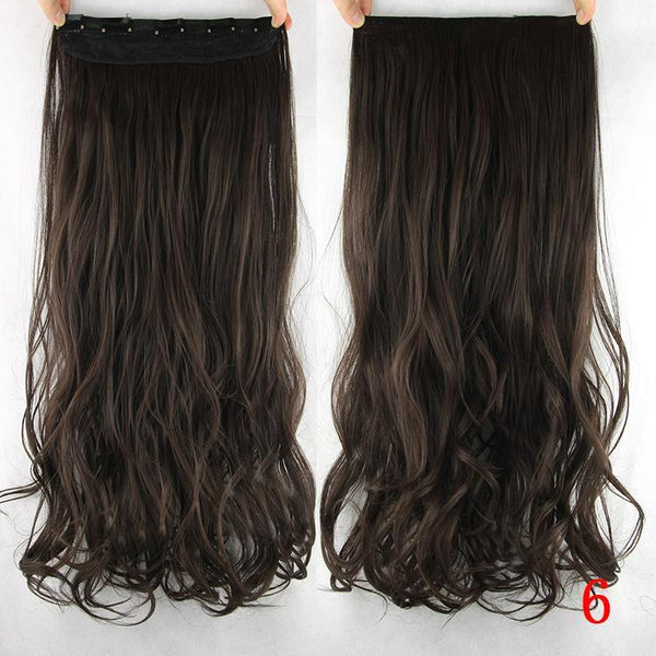 10 Colors 60cm Wavy 5 Clips In Hair Extension