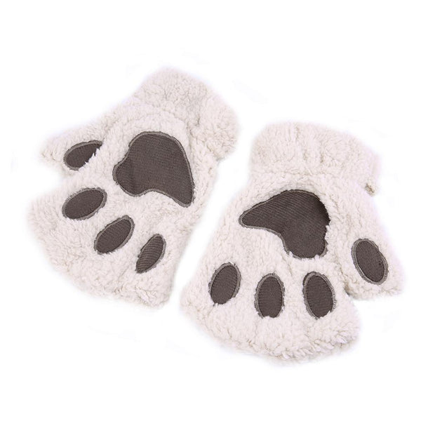 Woman Winter Fluffy Cat Gloves - Rushy