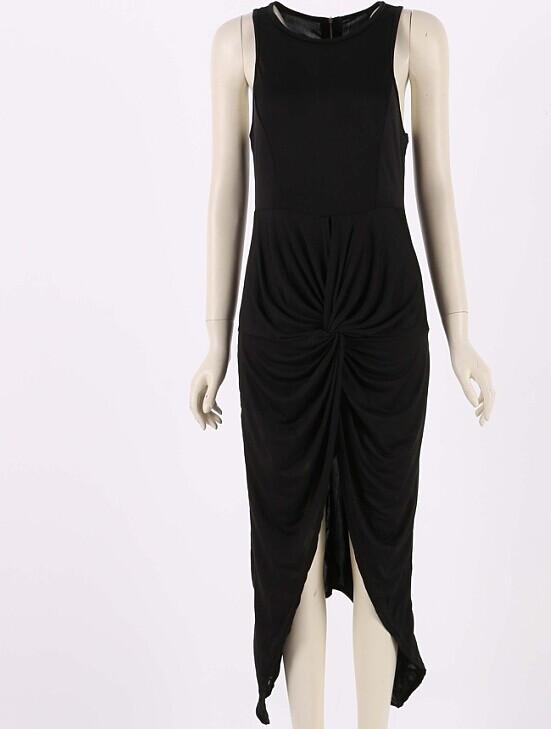 Sexy Bodycon Draped Dress - Rushy