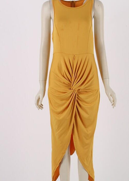 Sexy Bodycon Draped Dress - Rushy