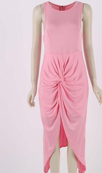 Sexy Bodycon Draped Dress - Rushy