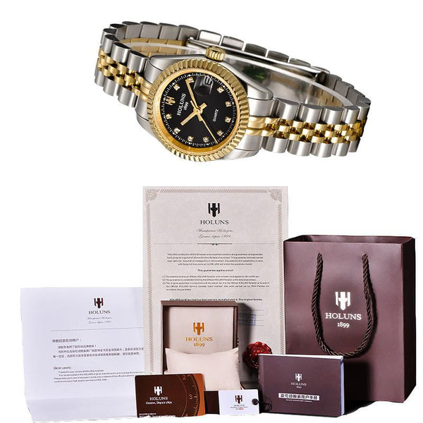 Luxurious Diamond quartz ladies watch