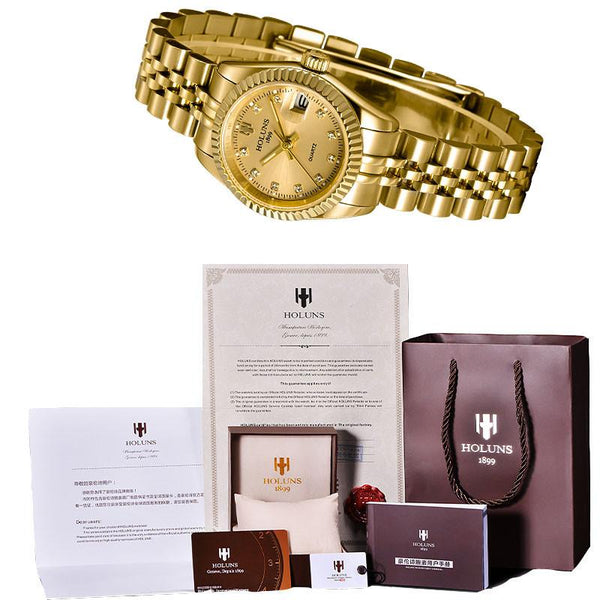 Luxurious Diamond quartz ladies watch