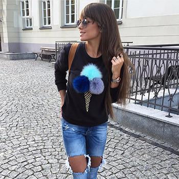 2017 New Women Cherry Ball blouse