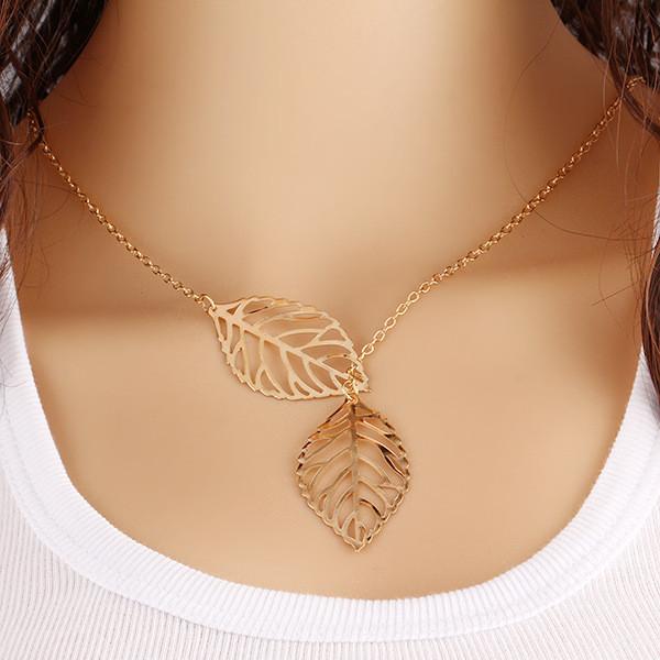 Top Famous Two Leaves Necklace Women