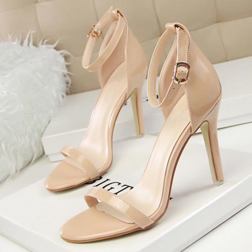 Metal Decoration One strap High Heels - Rushy
