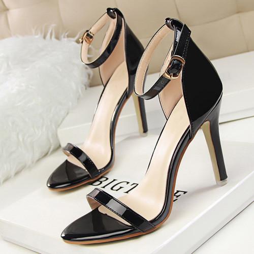 Metal Decoration One strap High Heels - Rushy