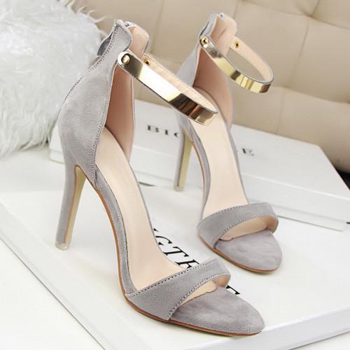 Metal Decoration One strap High Heels - Rushy