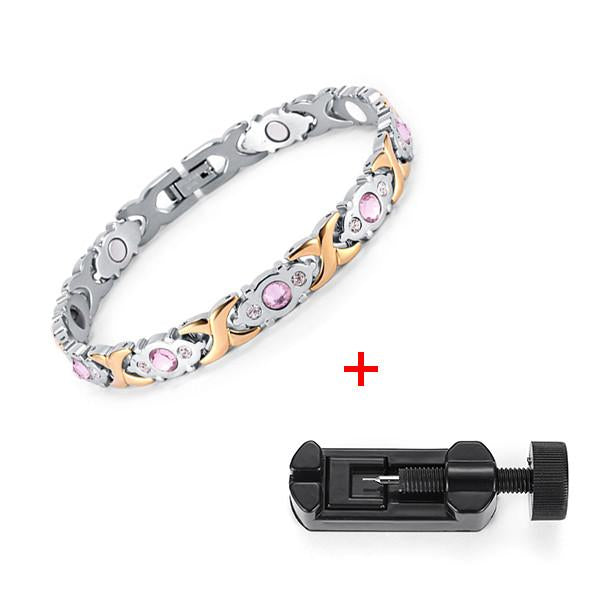 2016 Rainso Crystal Gem Woman Bracelet Stainless Steel