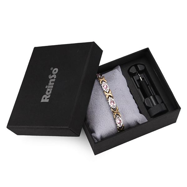 2016 Rainso Crystal Gem Woman Bracelet Stainless Steel