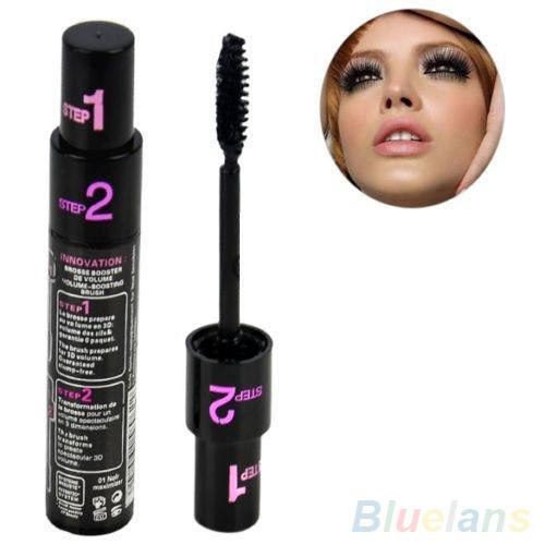 High Quality Cosmetic Makeup Black Dual Brush Natural Thicken Eyelash Mascara