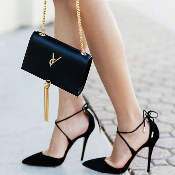 2017 New Style women's Lace Up high heels