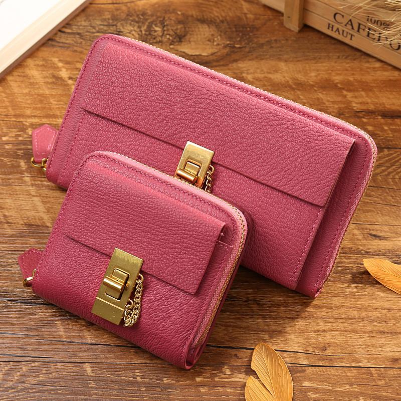 2016 Vintage Women Luxury Solid Leather Wallet