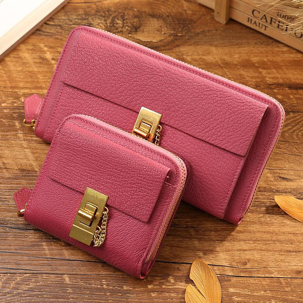 2016 Vintage Women Luxury Solid Leather Wallet