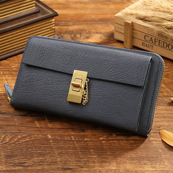 2016 Vintage Women Luxury Solid Leather Wallet