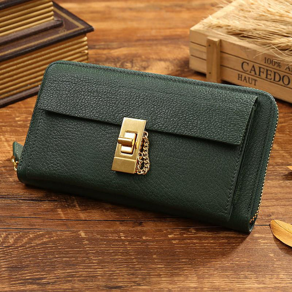 2016 Vintage Women Luxury Solid Leather Wallet