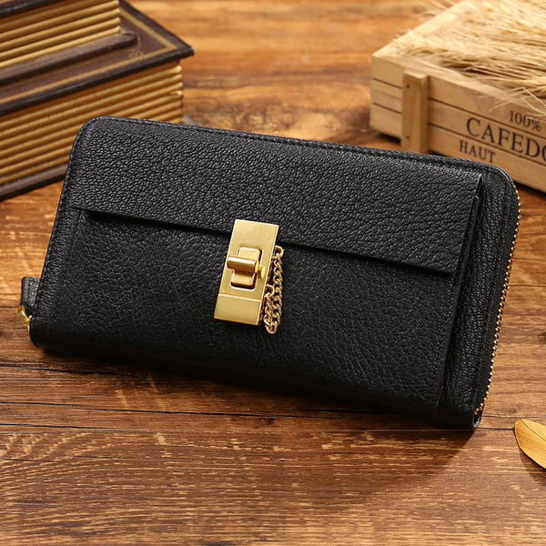 2016 Vintage Women Luxury Solid Leather Wallet