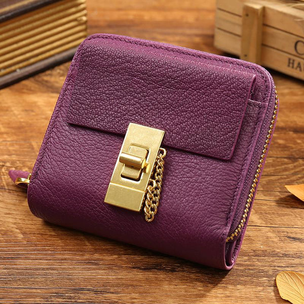 2016 Vintage Women Luxury Solid Leather Wallet