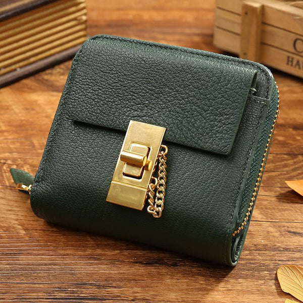 2016 Vintage Women Luxury Solid Leather Wallet