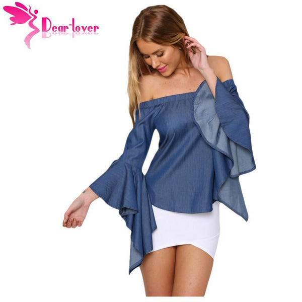 DearLover women slash neck blouse