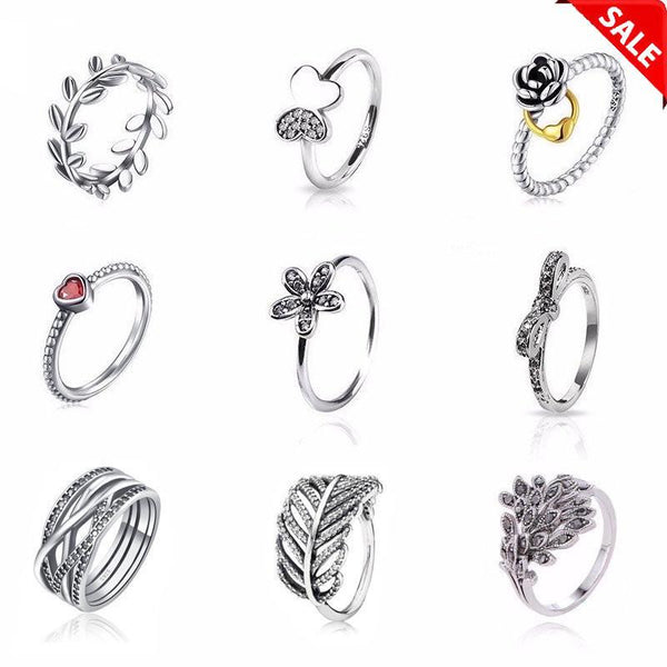 Authentic 100% 925 Sterling Silver Brand Style Rings