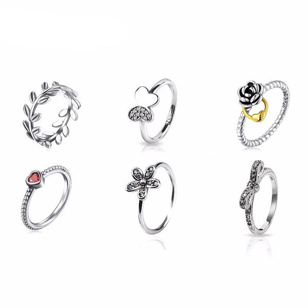Authentic 100% 925 Sterling Silver Brand Style Rings