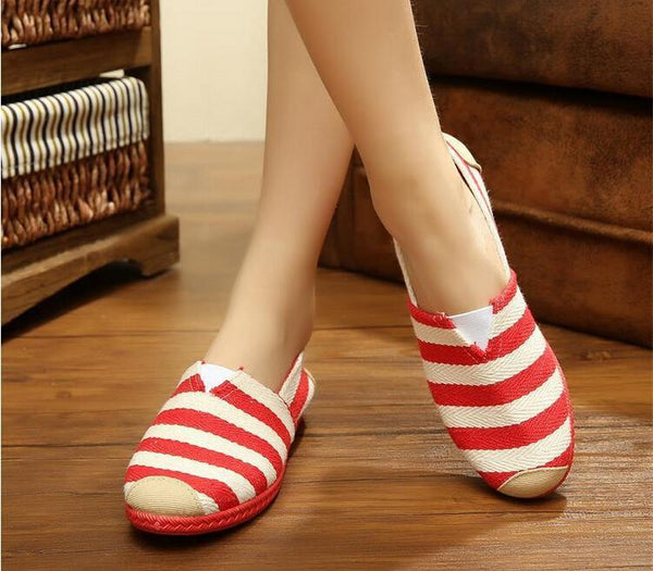 2017 New Colorful Flat Canvas Women Shoes