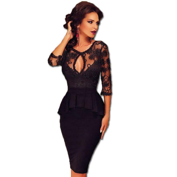 Brand New Black Half Sleeve Dress