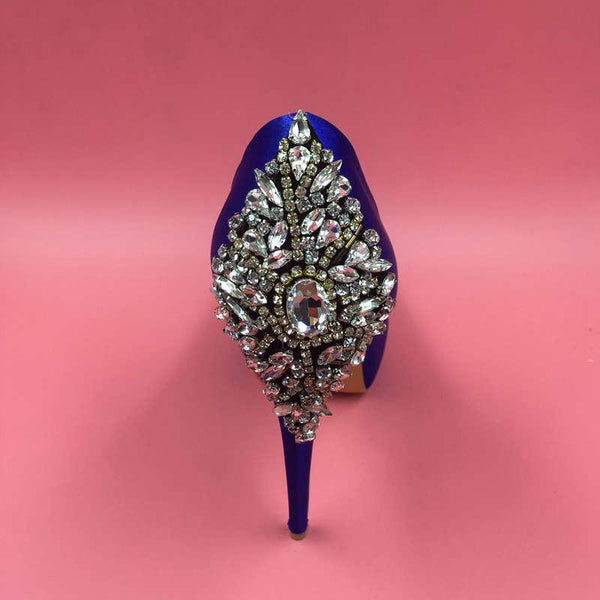 Royal Blue Satin High Heel