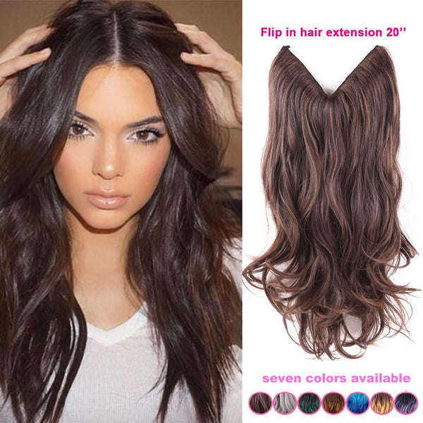 20'' Multi Color Hair No Clips Hair Extension