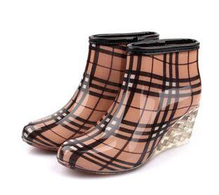 Fashion Women Wedge Rain Boots