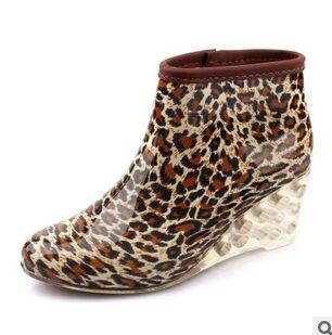 Fashion Women Wedge Rain Boots