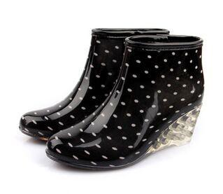 Fashion Women Wedge Rain Boots