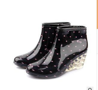 Fashion Women Wedge Rain Boots